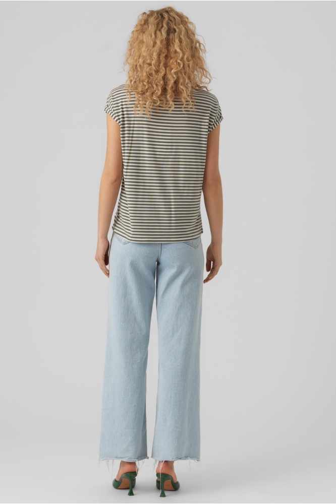 VMAVA PLAIN SS TOP STRIPE GA JRS N 10284469 Laurel wreath